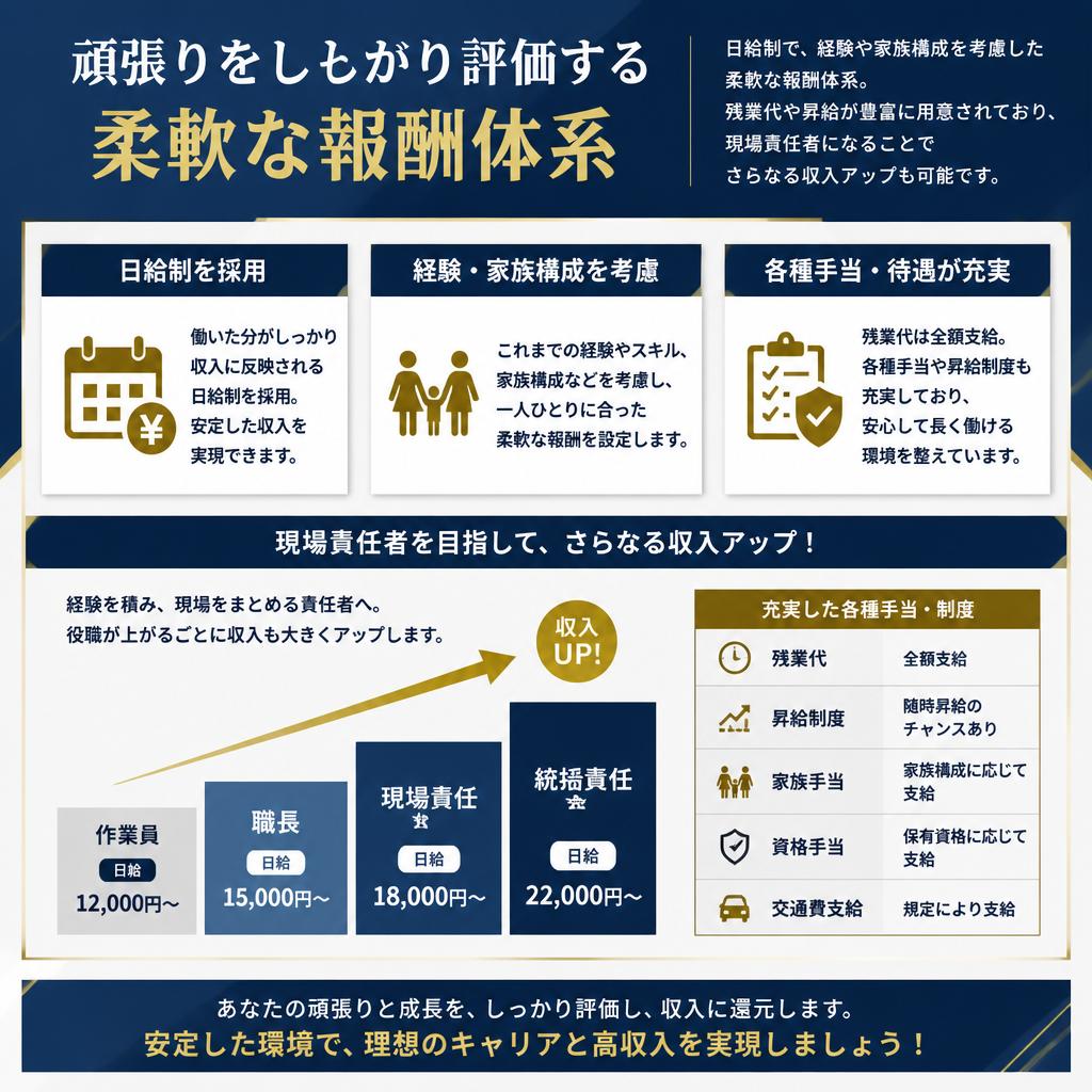 高収入が実現できる報酬体系！