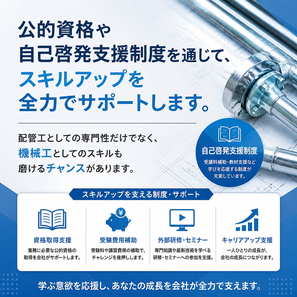スキルアップ支援制度でキャリアを加速！